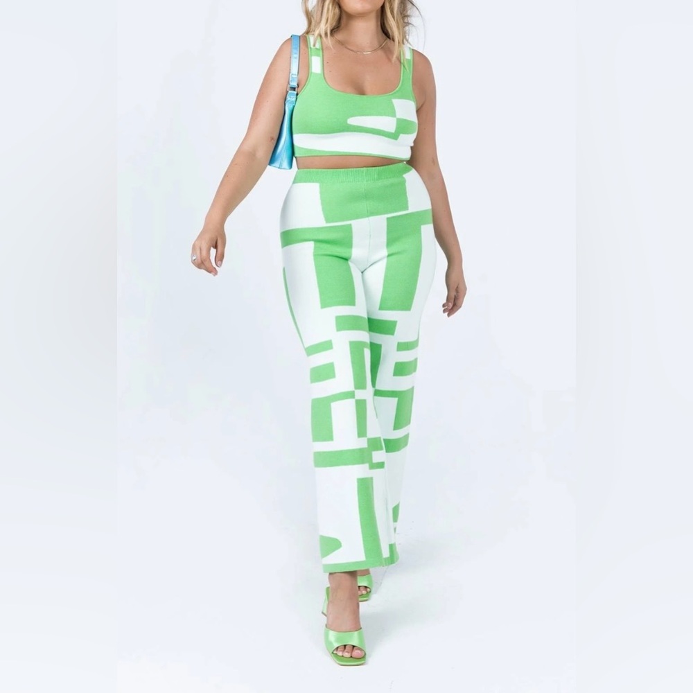 NWT. Princess Polly • Kyla Set — Green and White
